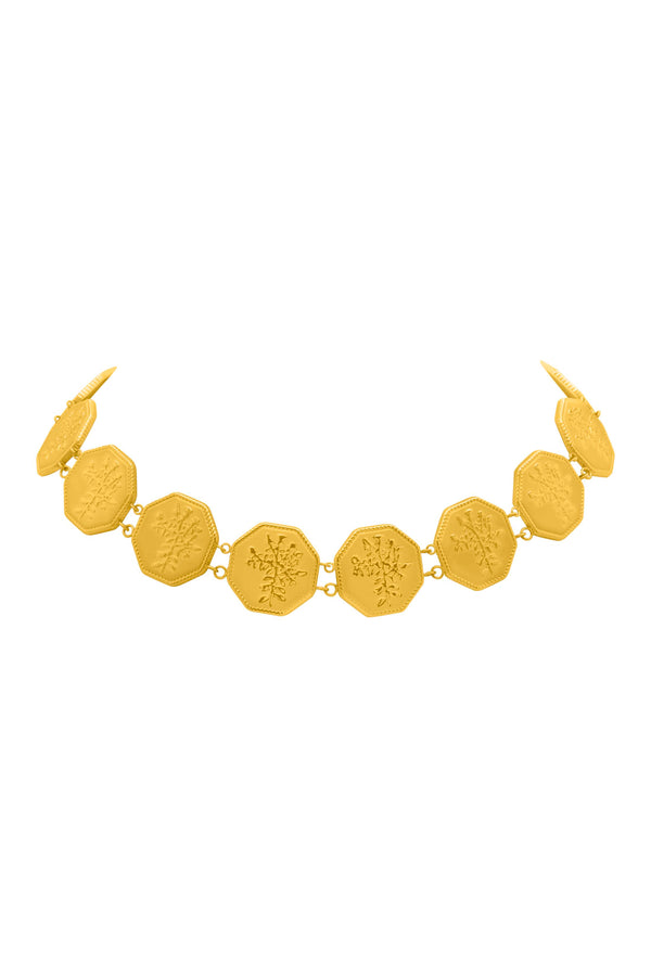 carisma Margerita's Coin Link Choker Necklace