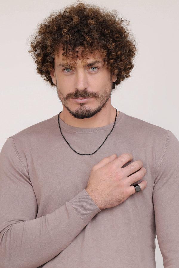 Carisma Matte Black Square Ring