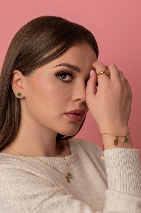 Carisma May Birthstone Stud Earring Set