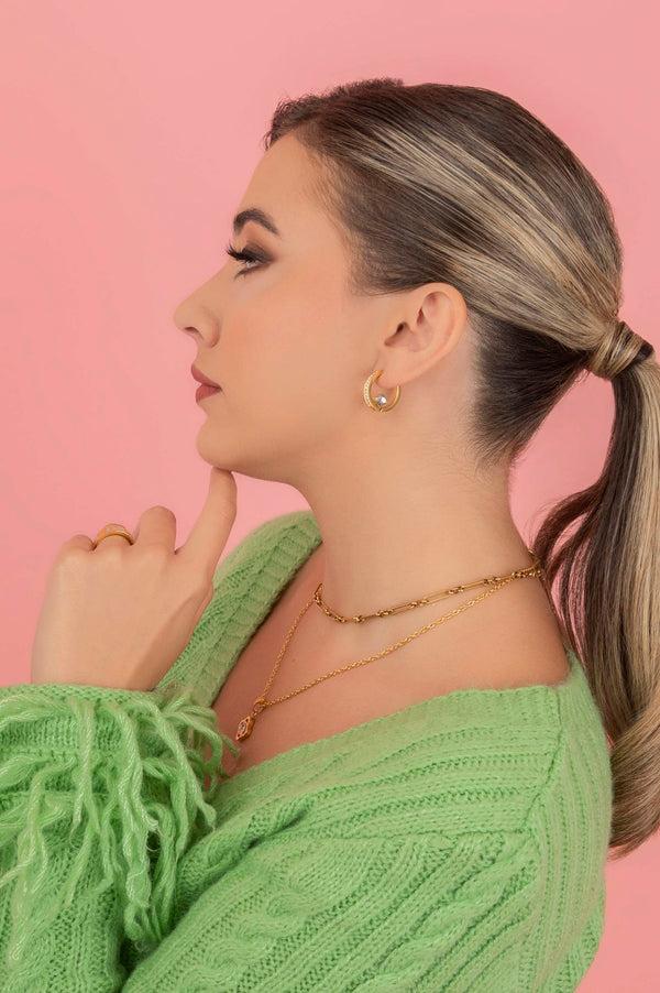 Carisma Natalie's Carisma Hollow Hoop Earring Set