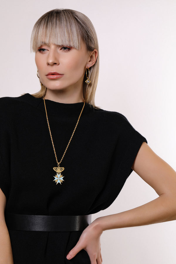 Carisma Pastel Imperial Maltese Cross Pendant