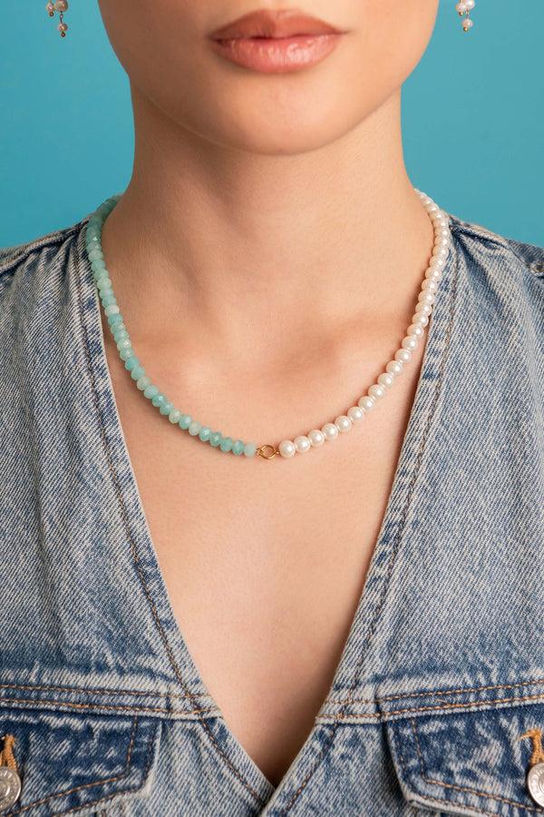 Carisma Pearl & Azure Path Necklace