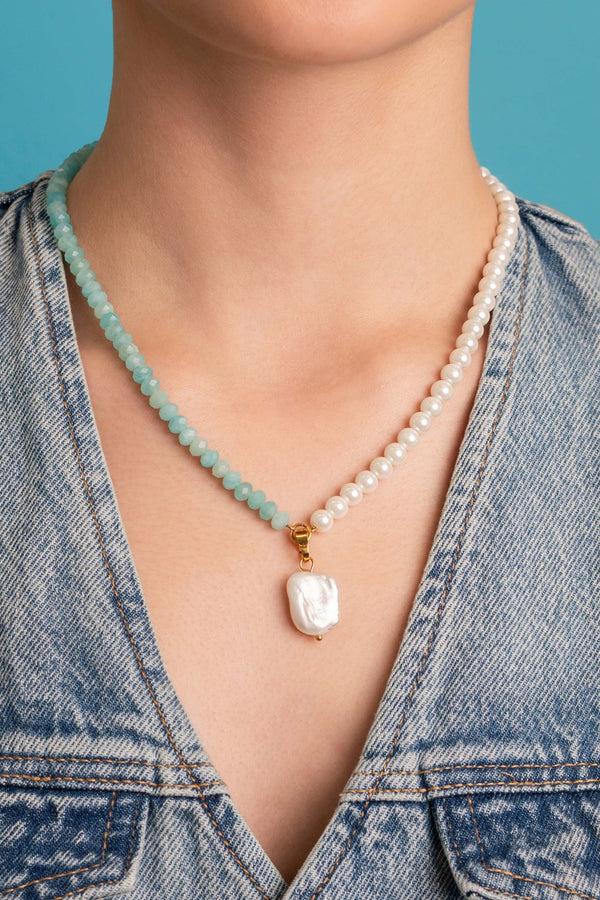 Carisma Pearl & Azure Path Necklace