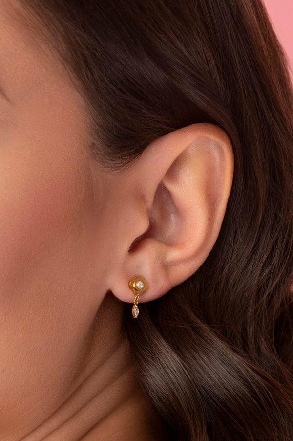 Carisma Petite Perla Drop Stud Earring Set