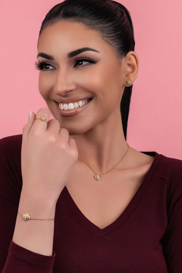 Carisma Pink Aurora Ring & Bracelet Gift Set