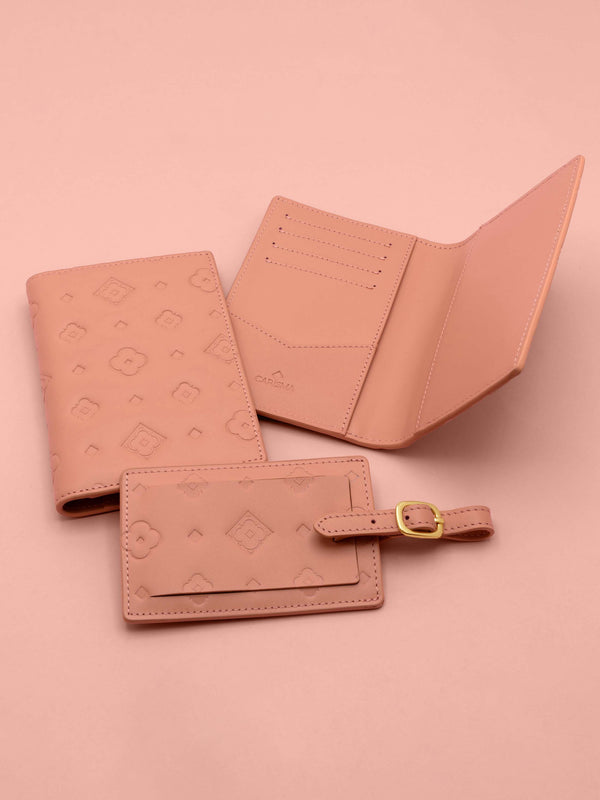 Carisma Pink Passport Cover & Luggage Tag
