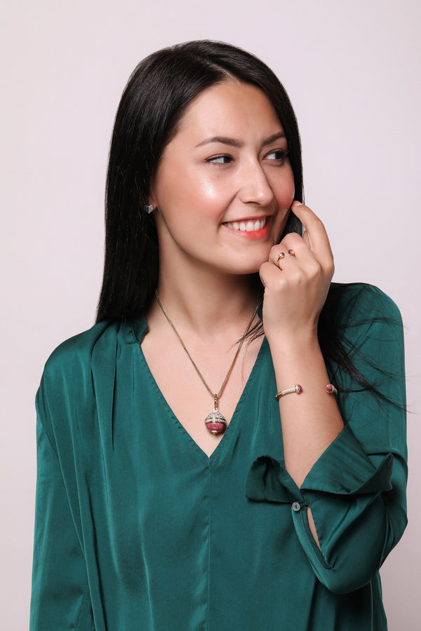 Carisma Pink Sphere Bangle