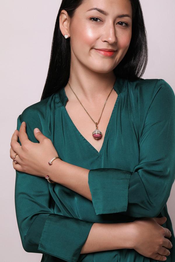 Carisma Pink Sphere Ring