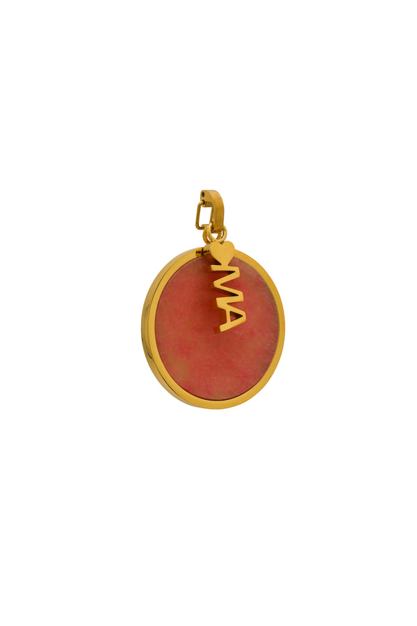 Carisma Pink Stone Large Circle Pendant