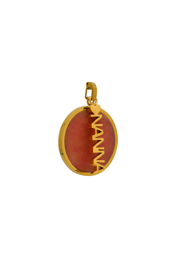 Carisma Pink Stone Large Circle Pendant