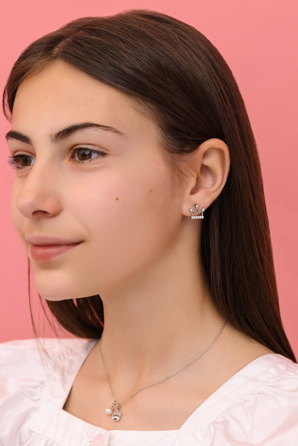 Carisma Prinċipessa Silver Stud Earring Set