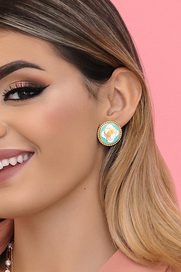 Carisma Qabru Enamel Stud Earrings