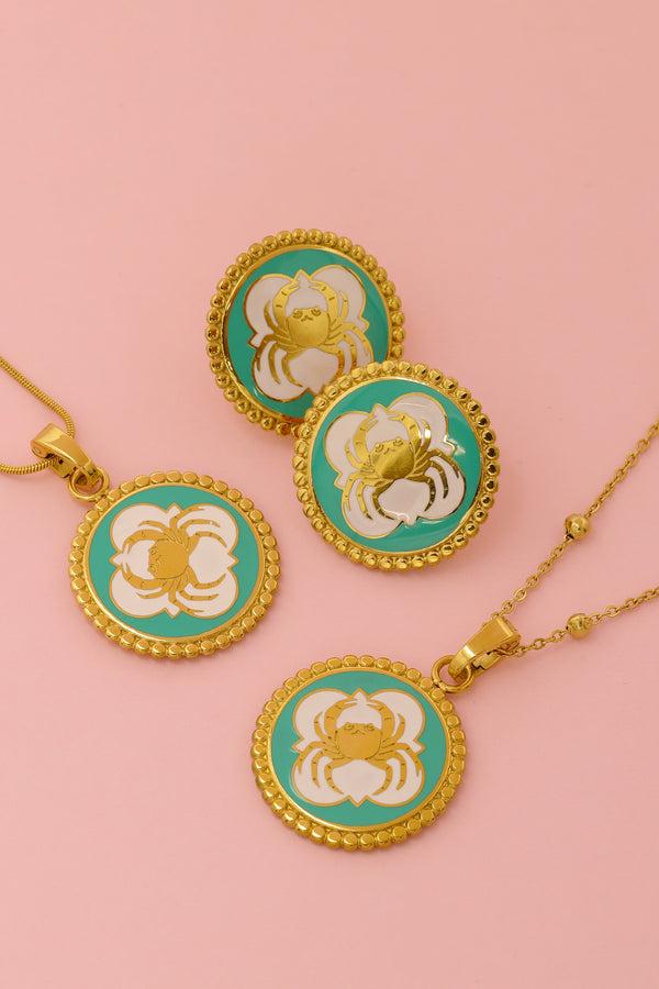 Carisma Qabru Enamel Stud Earrings