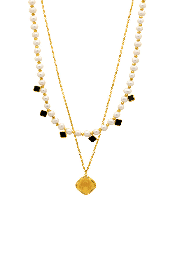 carisma Qabru FreshWater Double Statement Necklace