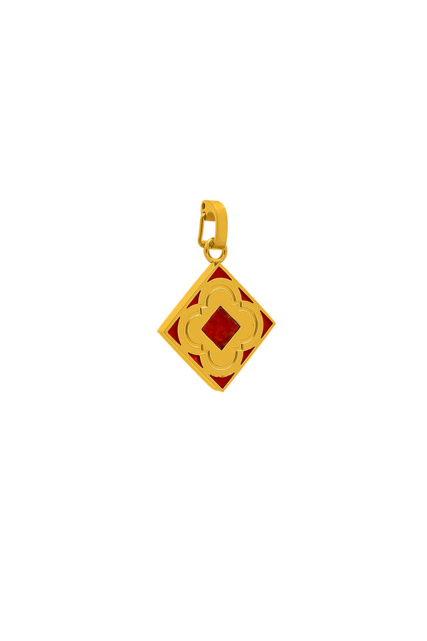 carisma Red Carnelian Logo Stone Pendant
