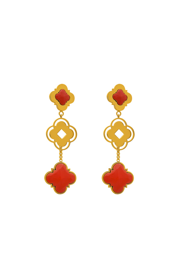carisma Red Passion Carisma Drop Earring Set