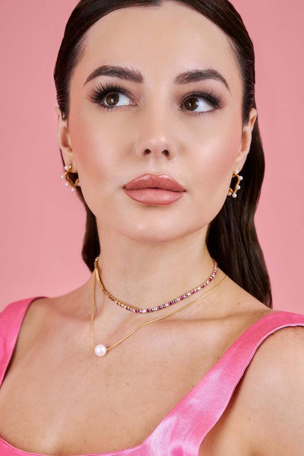 Carisma Roberta's Pearl Petite Hoop Earring Set