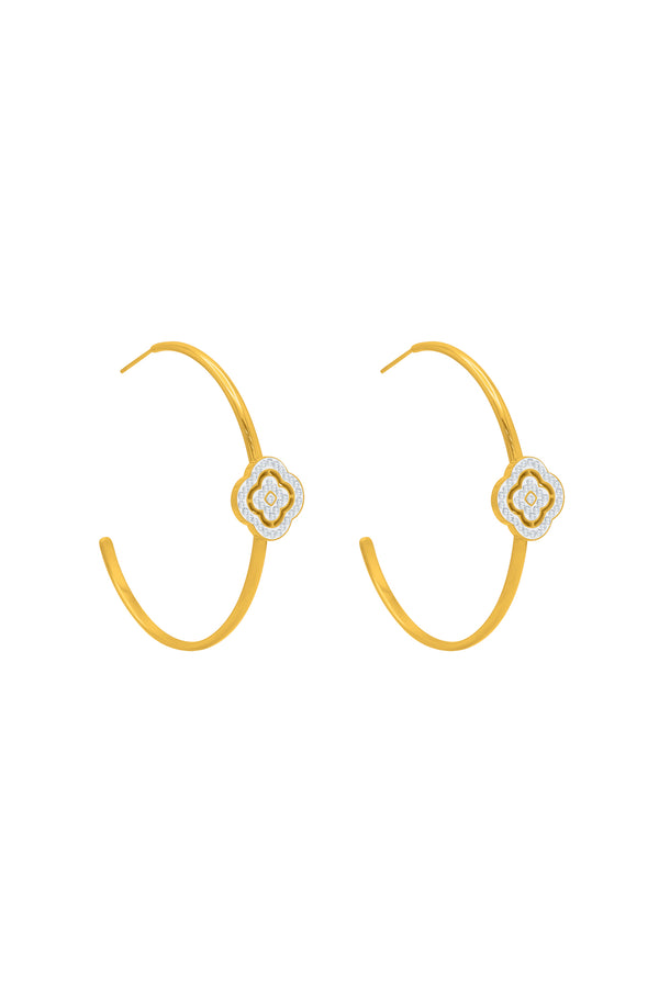 carisma Rossi's Crystal Statement Hoop Earring Set