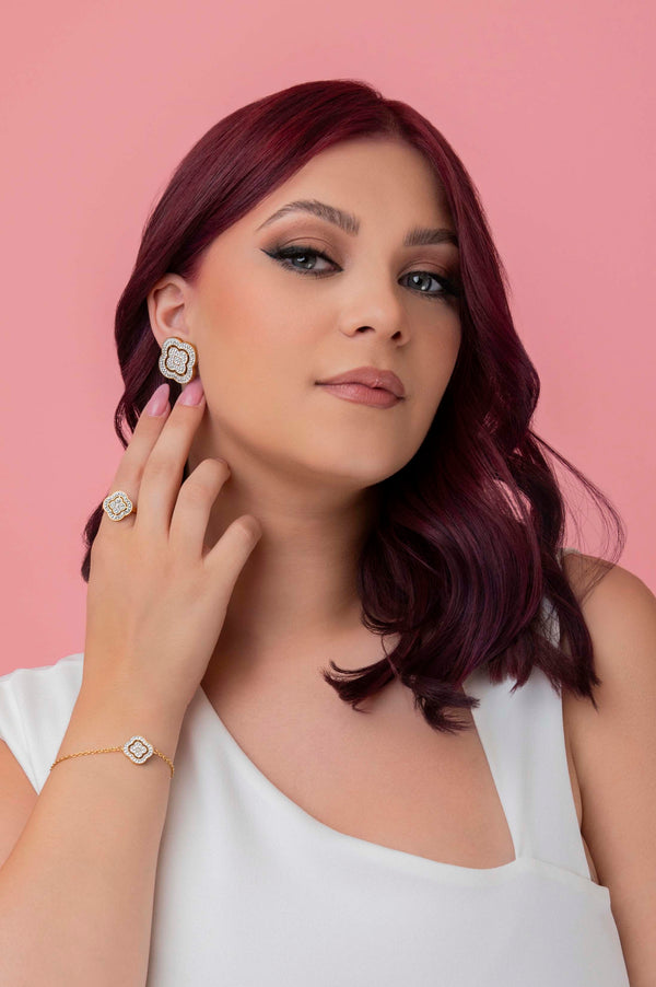 Carisma Rossi's Statement Crystal Stud Earring Set