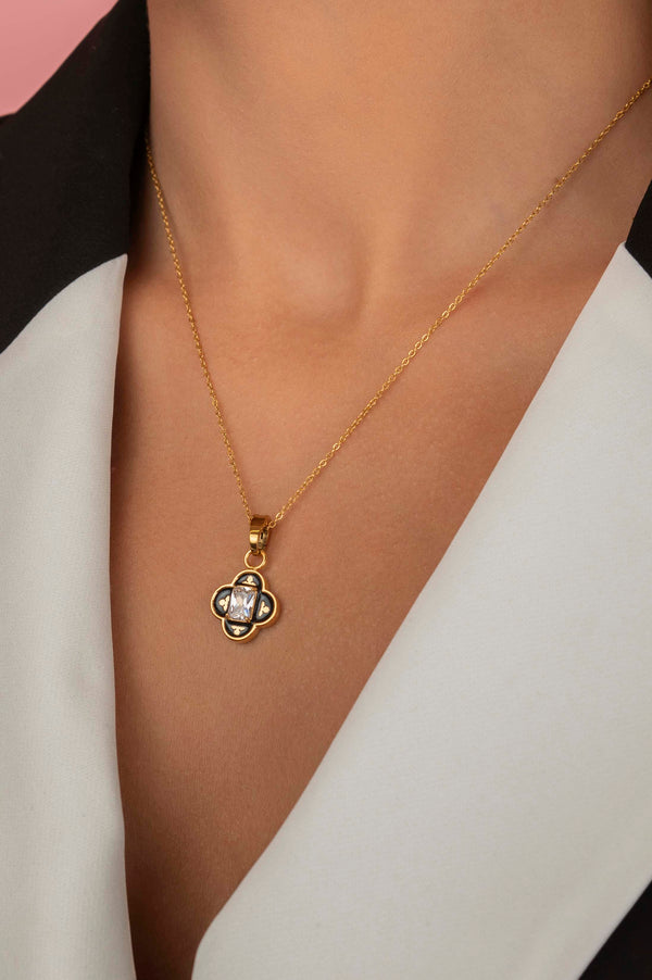 Carisma Royal Tile Black Enamel Pendant