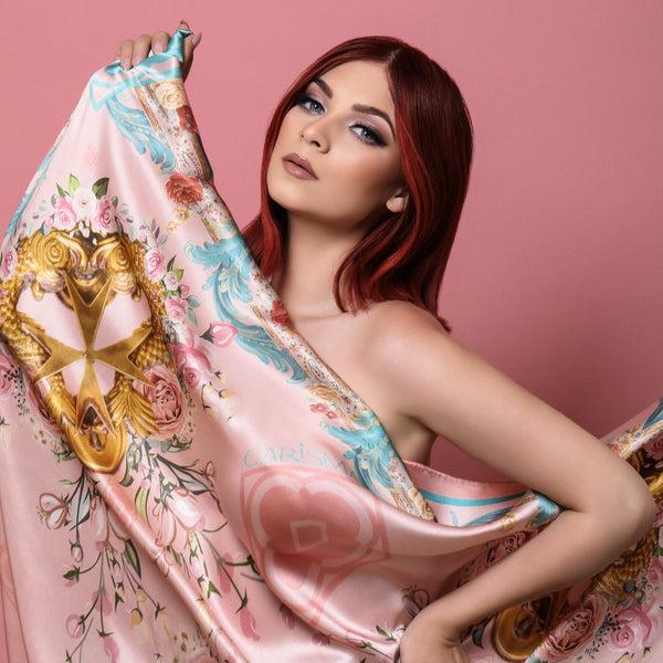 carisma Carisma's Dolphin & Maltese Cross Ħabbata Silk Scarf