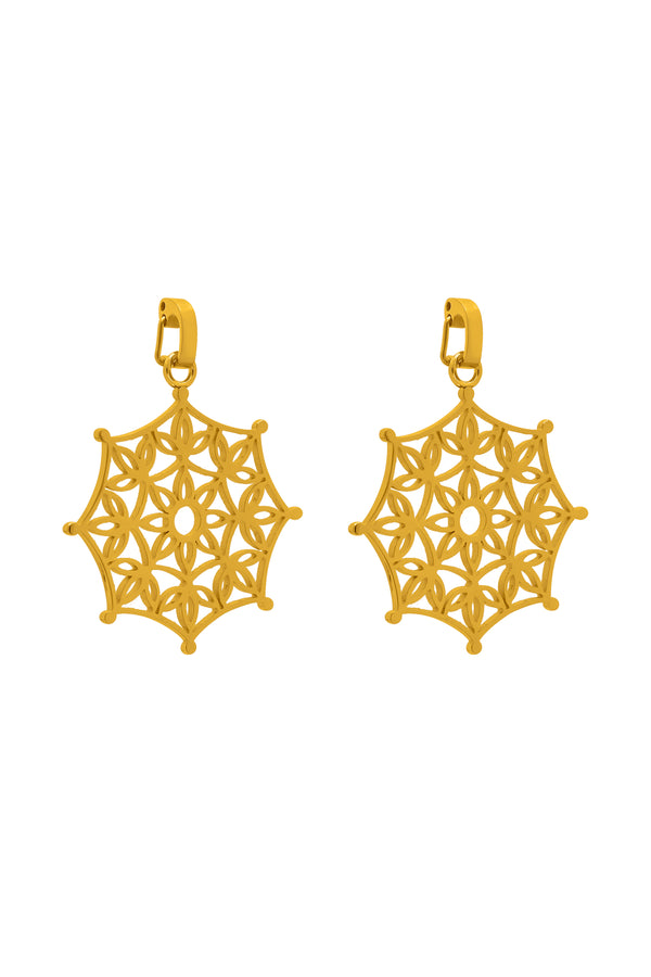 carisma Sannat Lace Hollow Pendant Earring Set