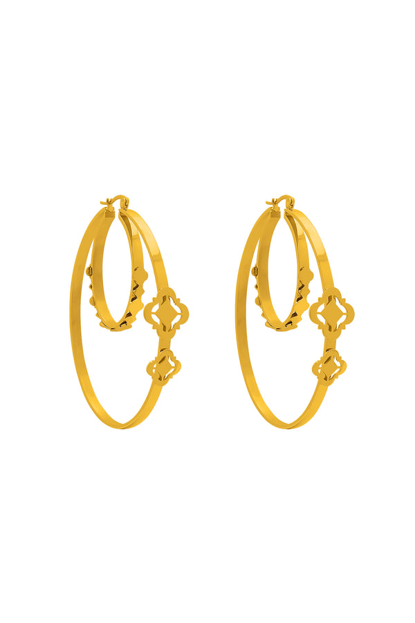 carisma Sara's Large Double Hoop Earring Set