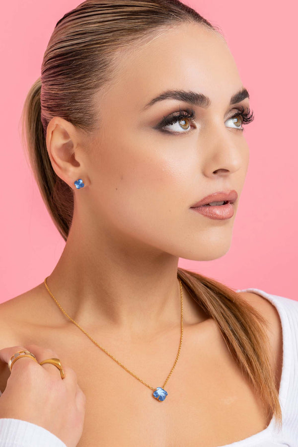 Carisma September Logo Birthstone Stud Earring Set