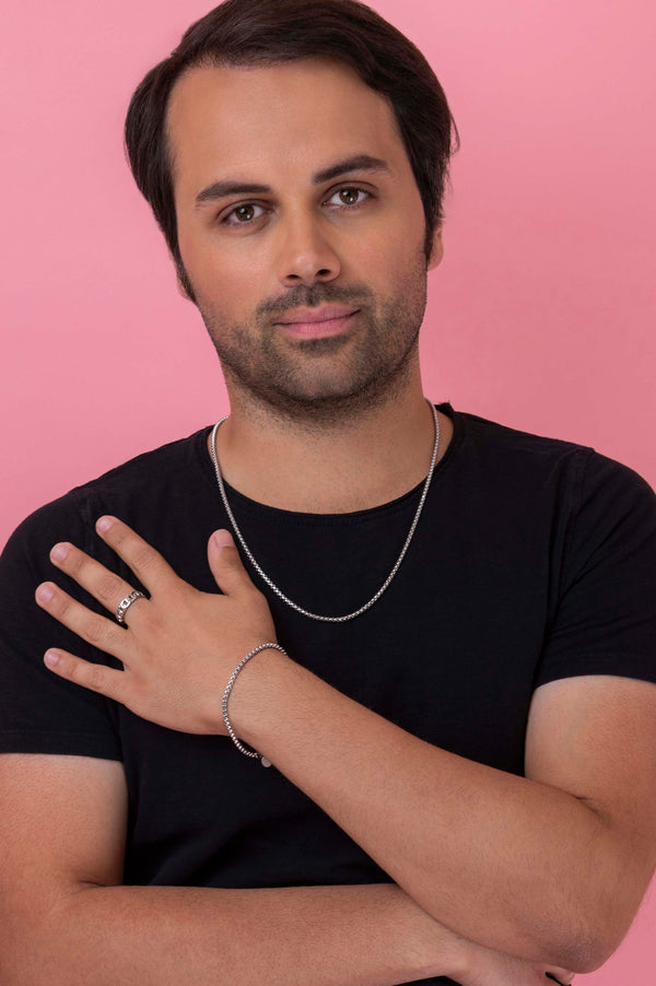 Carisma Silver Box Chain Bracelet