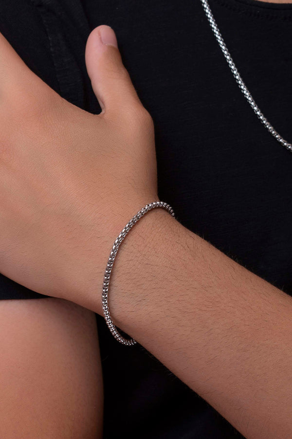 Carisma Silver Box Chain Bracelet