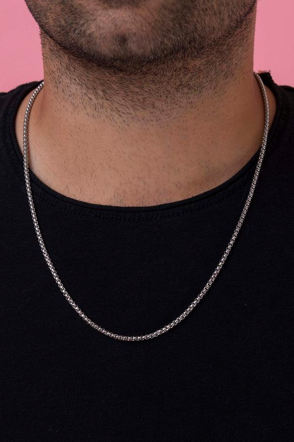 Carisma Silver Box Chain Necklace