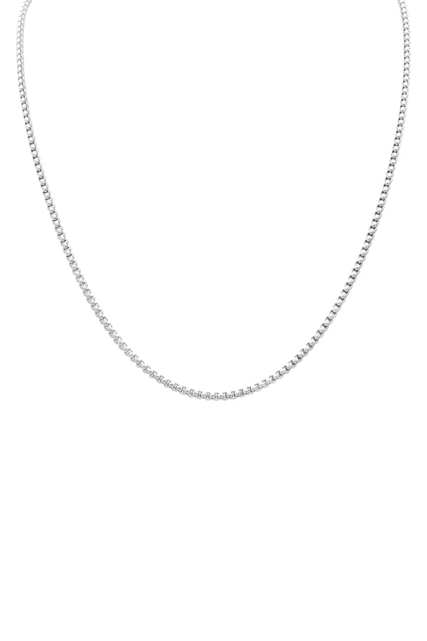 carisma Silver Box Chain Necklace