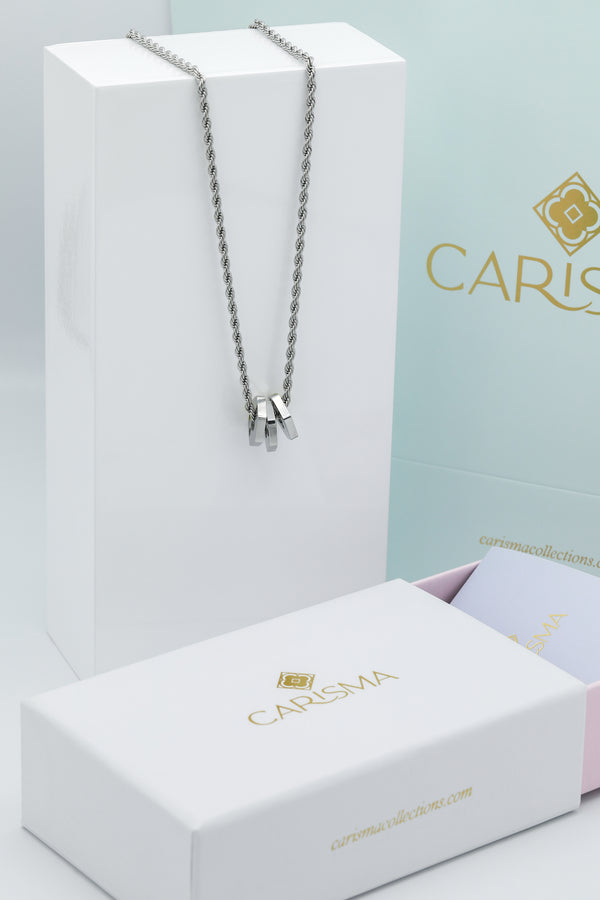 carisma Silver Carisma Hexagon Pendant Gift Set