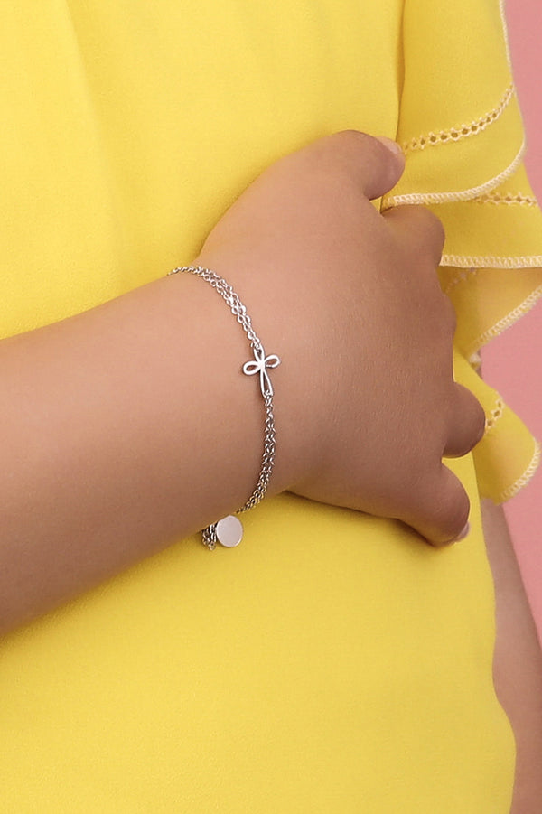 Carisma Silver Cross Bracelet