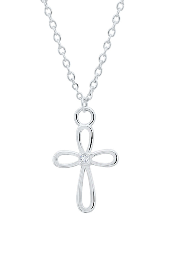 Carisma Silver Cross Necklace