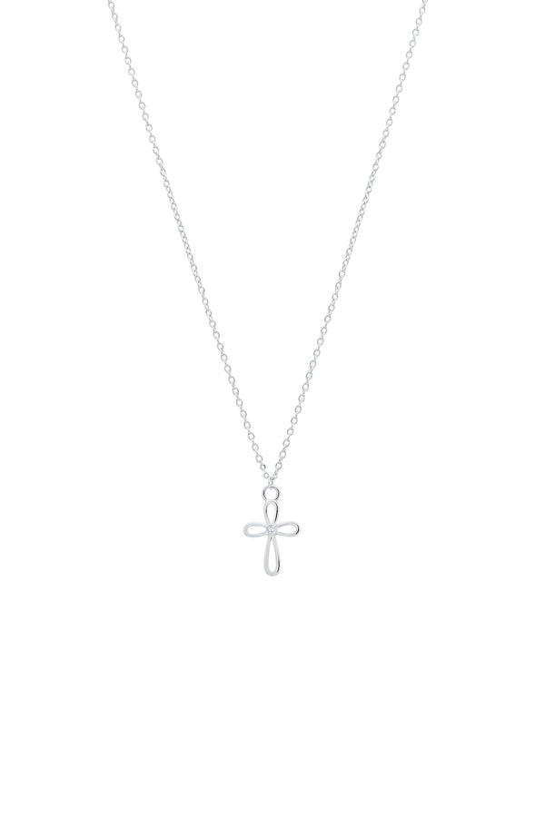 carisma Silver Cross Necklace