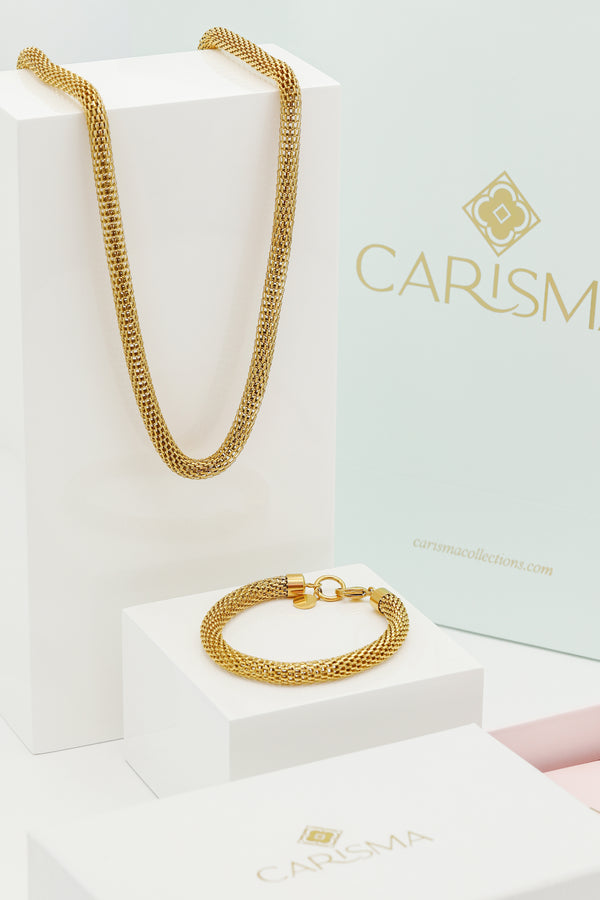carisma Snake Tube Necklace & Bracelet Gift Set