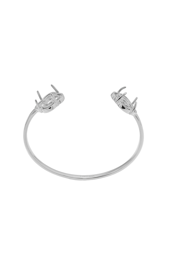 carisma Stone Station Bangle Silver Coloured