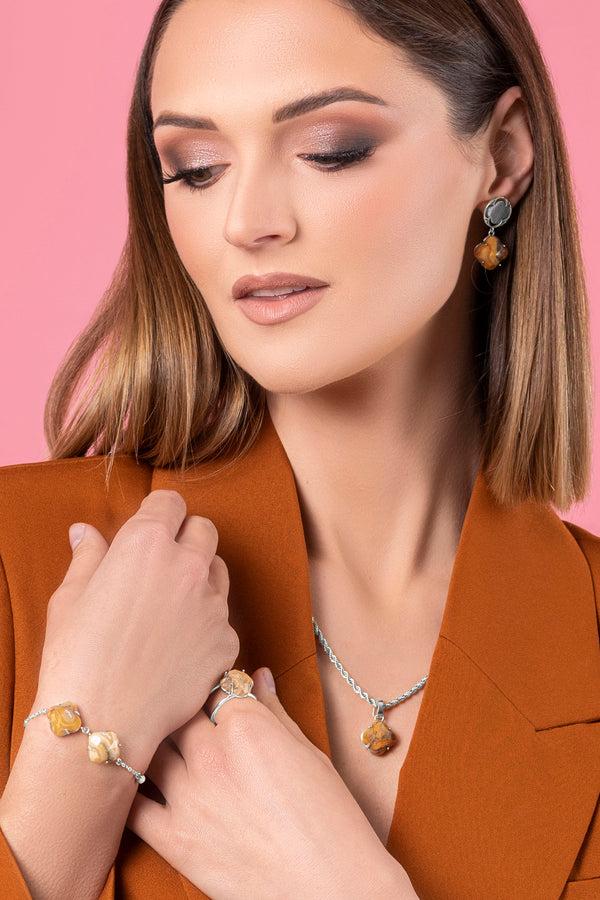 Carisma Stone Station Bracelet Silver Coloured