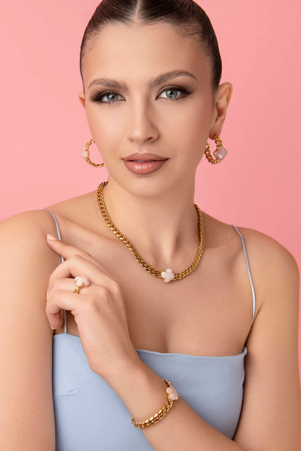 Carisma Stone Station Curb Chain Bracelet