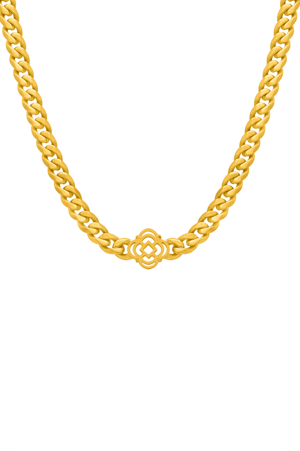 carisma Stone Station Curb Chain Necklace