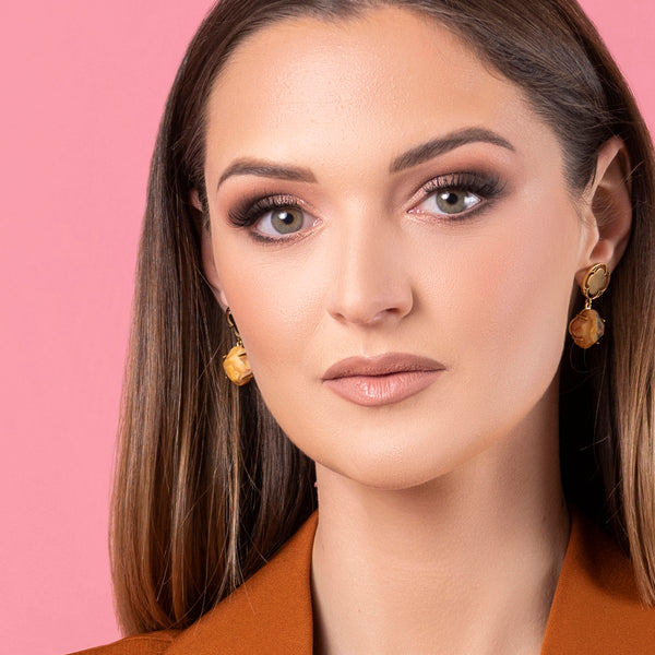 Carisma Stone Station Drop Stone Stud Earring Set