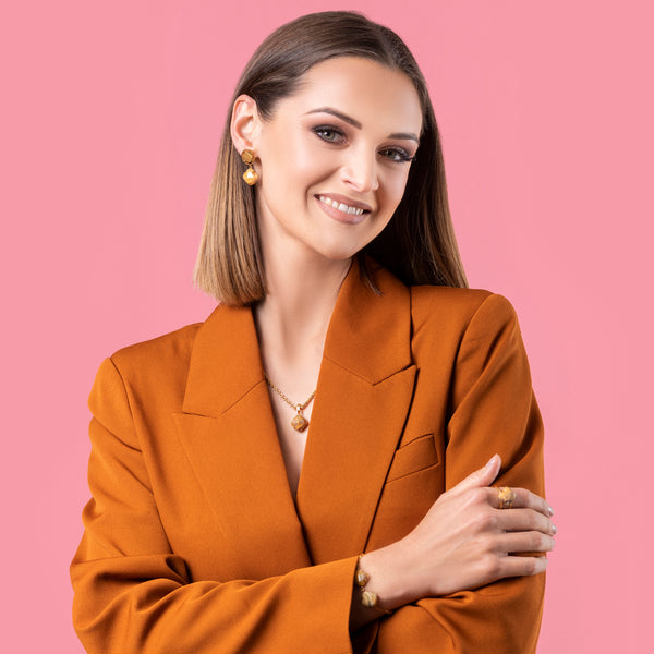 Carisma Stone Station Drop Stone Stud Earring Set