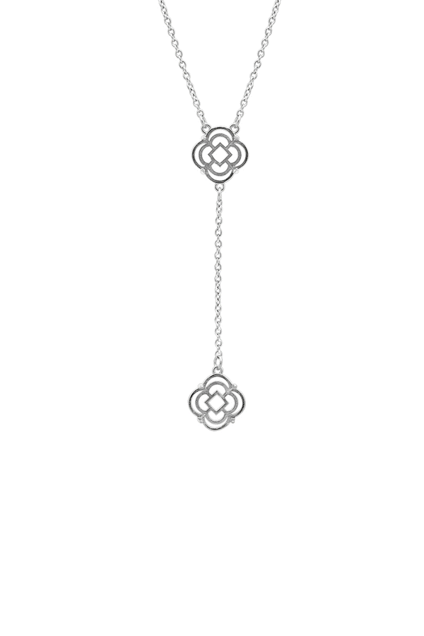 carisma Stone Station Necklace Silver Coloured