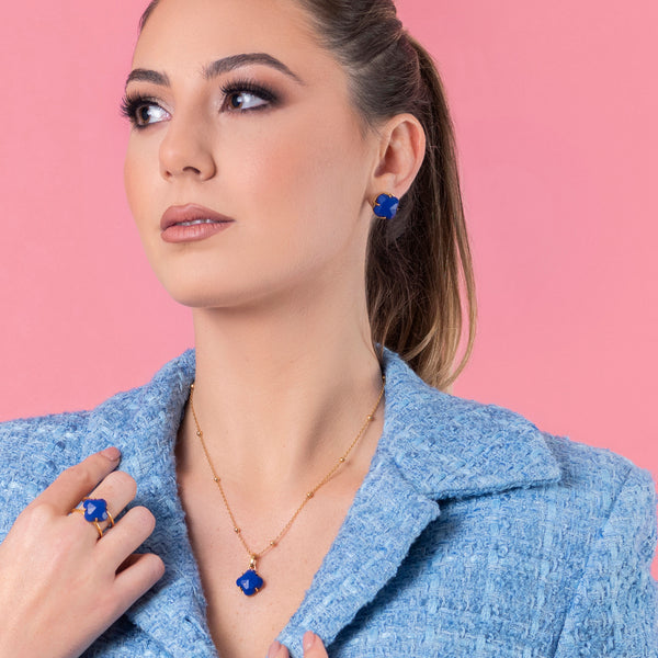 Carisma Stone Station Stud Earring Set