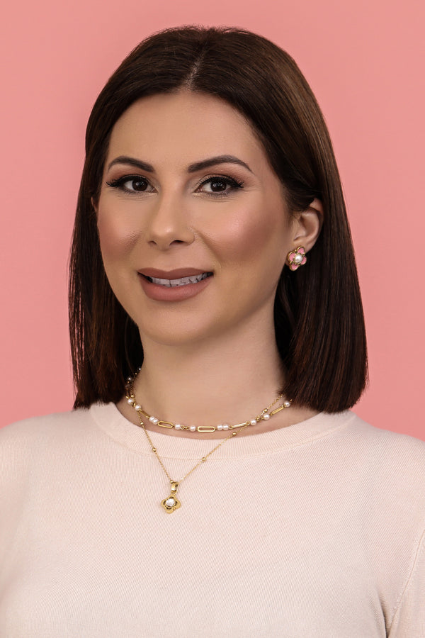 Carisma Tasha's Pink Enamel Stud Earring Set