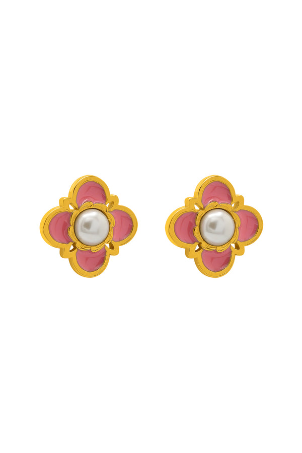 carisma Tasha's Pink Enamel Stud Earring Set