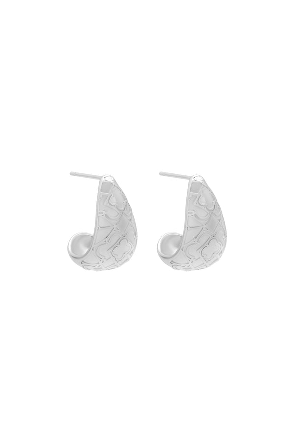 carisma Teardrop Silver Stud Earring Set