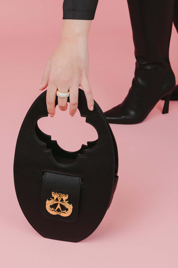 Carisma Tereża's Round Leather Black Bag
