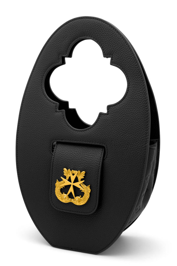 carisma Tereża's Round Leather Black Bag